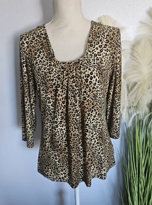 Nuevo con etiquetas Top Suzie Vintage Para Mujer Estampado Animal Leopardo Talla L - EE. UU. Foto 1 de 4