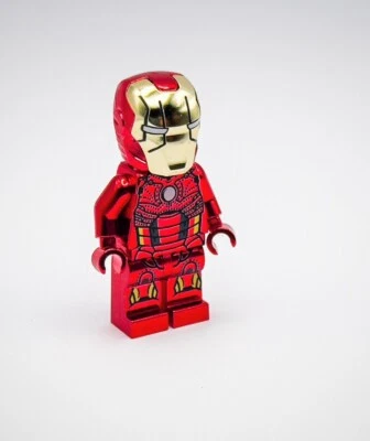 Lego Chrome Red Gold Iron Man MiniFigure DC Marvel Superheroes New!! - Image 1 of 4