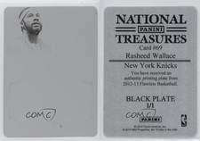2012-13 Panini Flawless Patch Printing Plate Black 1/1 Rasheed Wallace #69