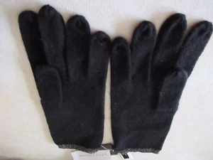 Guantes de cachemir negros Ann Taylor nuevos con etiquetas/borde plateado brillante-talla única - Imagen 1 de 4