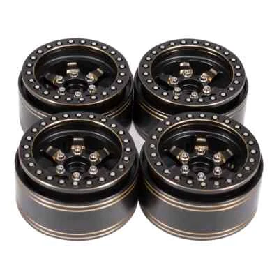 Brass Heavy 1.9" Beadlock Wheel Rim for 1/10 RC Crawler Axia SCX10 Capra TRX4 /6 - Image 1 of 4