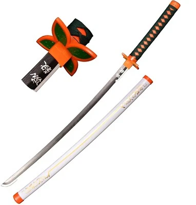 KOGUMA Vendedor del Reino Unido Demon Slayer Kochou Shinobu Cosplay Espadas de Madera Réplica Utilería 104 cm
