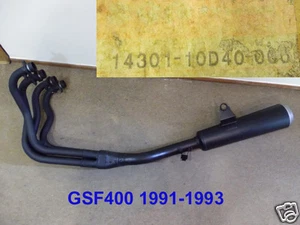 Suzuki GSF400 Exhaust Pipe 1991-1993 NOS GSF400W BANDIT MUFFLER OEM 14301-10D40 - Picture 1 of 12