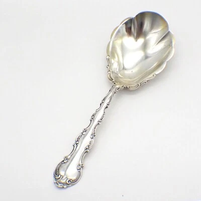 斯特拉斯堡沙拉服务勺子戈勒姆纯银 1897 年无单色 — 第 1/4 张图片