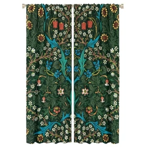 William Morris Retro Fenstervorhänge Botanisch Muster Vorhänge, William M... - Bild 1 von 8