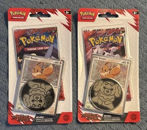 2 Pokemon TCG Destined Rivals Eevee Booster Checklane Blister Packs Sealed - Picture 1 of 2