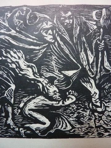 ERNST BARLACH - Original Holzschnitt 1923 "Das Irrlicht" !! - Bild 1 von 1