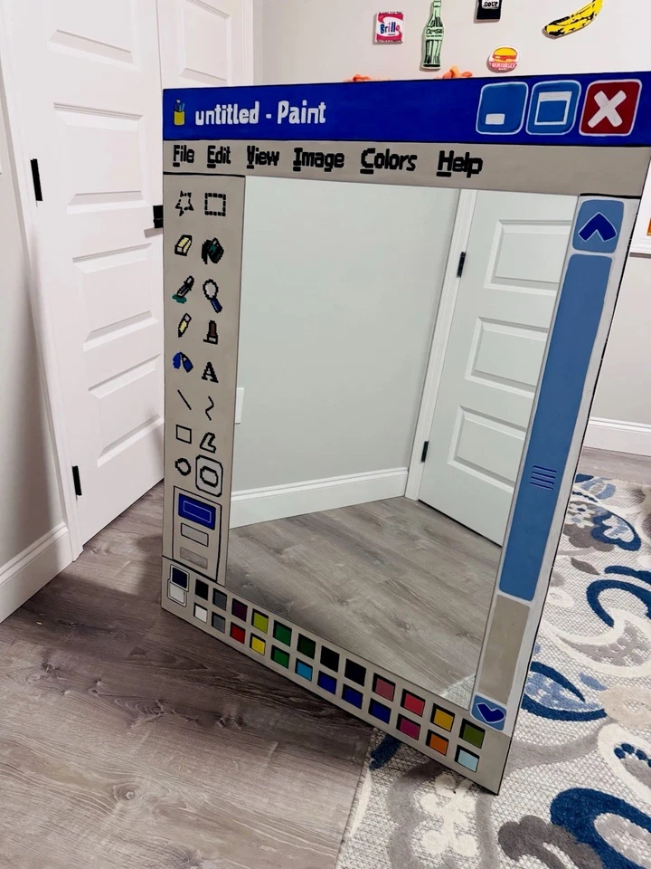 1 Of 1 MS  Paint 2007 Inspired Stand Up  Mirror Maximalist - Image 1 of 1