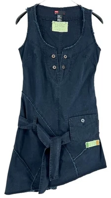 DIESEL Women Scoop Neck Sleeveles Dress Black Size S - Image 1 of 4