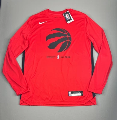 Nike Toronto Raptors Long Sleeve Shooting Shirt Team Issued Size Large Tall Red - Image 1 of 4
