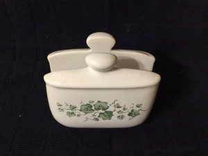 Corelle Callaway Green Ivy Pattern Napkin Holder Jay Imports Vintage NM - Picture 1 of 6