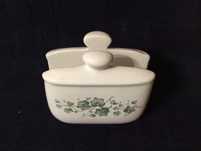 Corelle Callaway Green Ivy Pattern Napkin Holder Jay Imports Vintage NM - Image 1 of 4