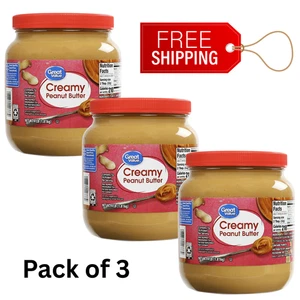 ( 3 Pack ) Great Value Creamy Peanut Butter, Spread, 64 oz Jar - Picture 1 of 4