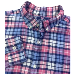 Vineyard Vines Slim Fit Murray Hemd Herren Large kariert Flanell Button Down - Bild 1 von 8