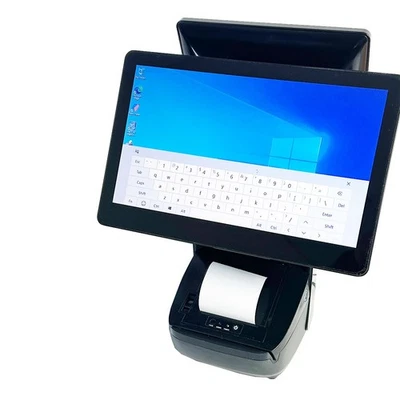 Pantalla táctil POS Hisense HK718E doble pantalla con impresora incorporada - Win 10 Pro Foto 1 de 4