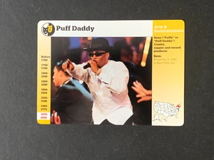 1999 Grolier Story of America Rapper Sean Puff Daddy Combs Card 126-8 - Picture 1 of 2