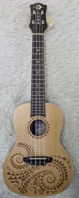 Luna UKE TC SPR Tattoo Concert Size Spruce Top Mahogany Body Ukulele  - Image 1 of 4