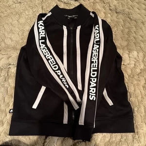 Karl Lagerfeld Damenjacke Bombermantel Größe L schwarz - Bild 1 von 9