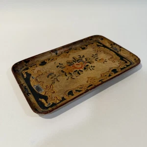 Handbemaltes japanisches Deko Tablett Lackware Blumenmuster Vintage Kunst - Bild 1 von 6