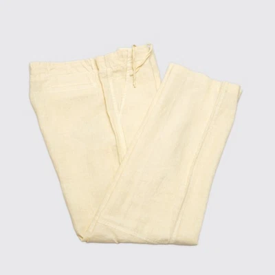 Pantalones informales Benson NYC talla XL amarillo pastel lino ligeros Foto 1 de 4