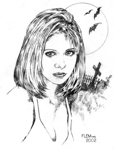 BUFFY THE VAMPIRE SLAYER PRINT!! Tom FLEMing - Picture 1 of 1