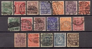 P039) THIRD REICH OFFICIAL STAMPS Mi. 16-22 AND 23-33 USED - Picture 1 of 1