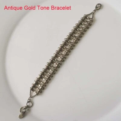 Novo 7,5" Pulseira Marca da Sorte Presente Vintage Feminino Joias de Festa 2 Cores Escolhidas - Imagem 1 de 4