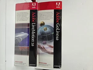 Adobe LiveMotion 2.0 & GoLive 6.0 For Mac 2000 Professional Web Graphics 2 Sets - Picture 1 of 6