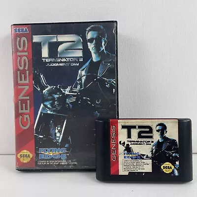 🔥T2: Judgment Day Terminator 2 (Sega Genesis, 1993) No Manual TESTED!🔥 - Image 1 of 4