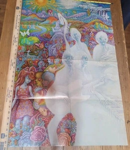 VTG RARE CAMPUS BOOK CLUB Psychedelic Band Beatles-Tripy, Headshop Poster 22"x34 - Picture 1 of 11