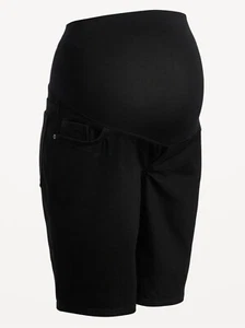 Old Navy Maternity Full Panel OG Straight Black Jean Shorts 9” Ins Size 18 $50 - Picture 1 of 5