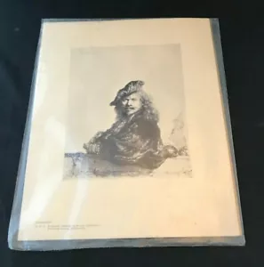 Rembrandt Etching Reproduction Rembrandt Leaning Fine Art Print - Picture 1 of 1