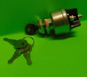 Ignition Switch Heavy Duty 4 Pos GM style key Chrome Nut 32 34 ford chevy 180 c - Picture 1 of 5