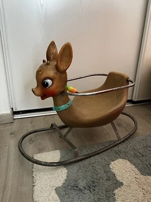 cheval à bascule ancien Faon Canova - Photo 1/4