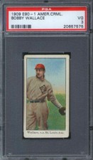 1909 E90-1 American Caramel Bobby Wallace PSA 3 St. Louis Browns HOF