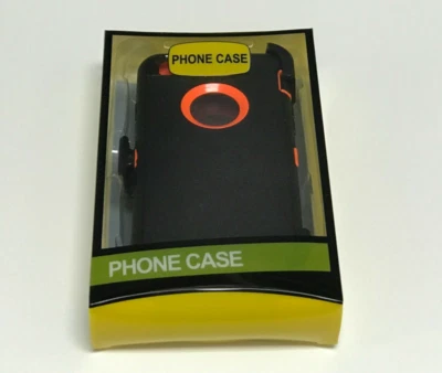 For Apple iPhone 6S /6S Plus Case  with(Belt Clip fits Otter Box) Black & Orange - Image 1 of 3