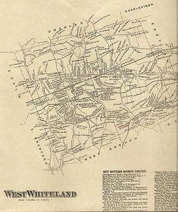 Exton West Whiteland, Kirkland Glenloch PA 1873 Map with Homeowners Names Shown - Afbeelding 1 van 2