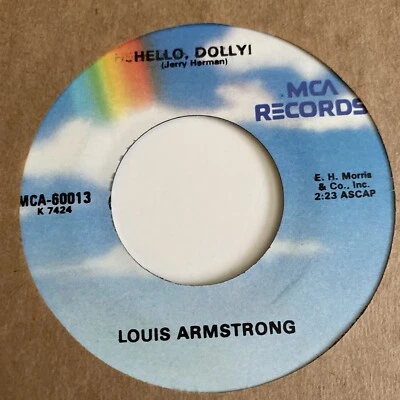 Louis Armstrong 45 Hello Dolly / Blueberry Hill NEW reissue unplayed pop - Image 1 of 3