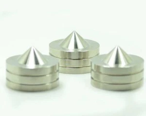 4Set  CD AMP Solid Steel 37-49mm Speaker Spike Feet Stand Cone Base isolation - Afbeelding 1 van 3