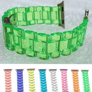 For Apple Watch Band Series 7 6 5 4 3 PC style Clear for iWatch Sport Strap band - Picture 1 of 31