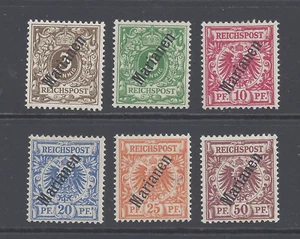 MARIANA  ISLANDS 1899-1900 opt. 56º  SET OF 6 MINT HINGED  SG 7-12 - Picture 1 of 2