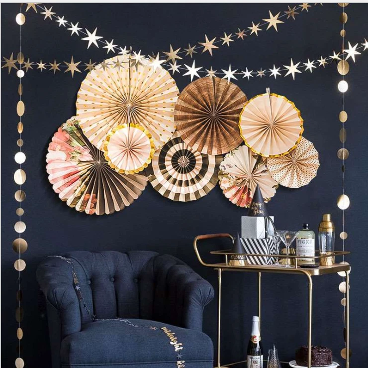 Multi Fans Flores Navidad Boda Bebé Cumpleaños Fiesta Tejido Papel Decoración Reino Unido Foto 1 de 4