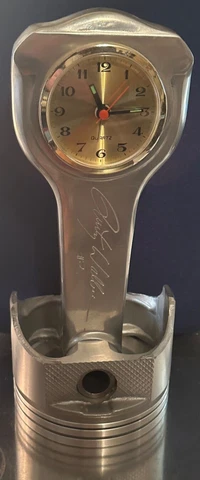 Nascar Rusty Wallace #2 Aluminum Piston Clock with Engraved Autograph *Works* Cover