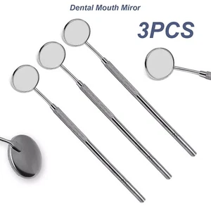 ZAHNMUNDSPIEGEL #5 mit GRIFF DENTAL INSTRUMENT EDELSTAHL 3-TEILIGES SET - Bild 1 von 3