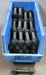 HIGHLAND THREADS INC. STUDS WITH NUTS 7/8” X 5”, B7, 2H, SHS. QTY. 51. - Picture 1 of 2