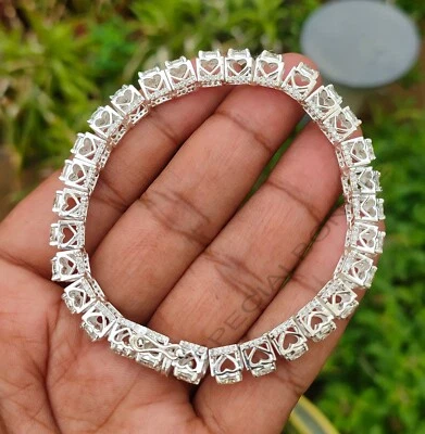 RARO 16.00 Ct Diseñador 5 mm Diamante Blanco Tenis Brazalete - ¡NUEVO ESTILO! VIDEO Foto 1 de 4