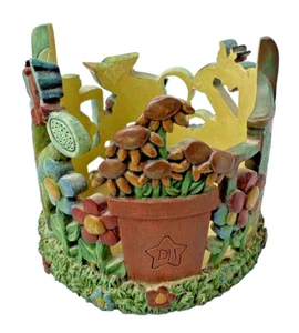 Portavelas Lang Garden Delights de colección de Debi Hron 80220101 2001 W24 usado en excelente estado - Imagen 1 de 18