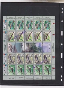 YUGOSLAVIA ,2002 fish  set sheet,MNH SPECIMEN, nr on margin 0000 - Picture 1 of 1