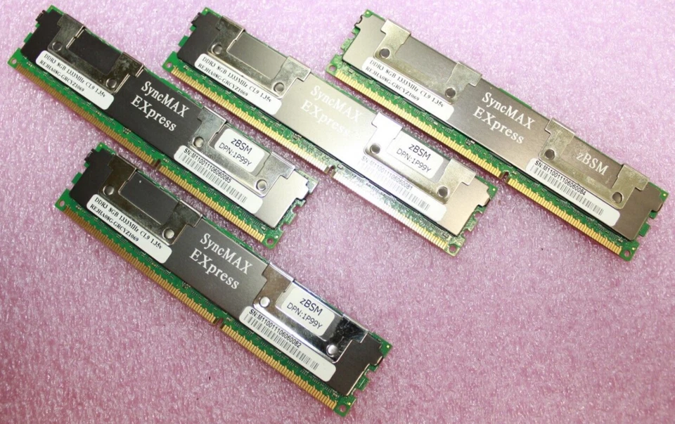 SyncMAX EXpress 32GB (4X8GB) DDR3 1333Mhz Memory Ram RE3HA08G-GRCYZ1069 - Image 1 of 1