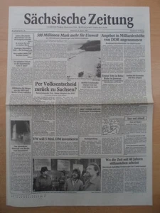 SÄCHSISCHE ZEITUNG 24. Januar 1990 Mittwoch Dresden Sachsen - Picture 1 of 1